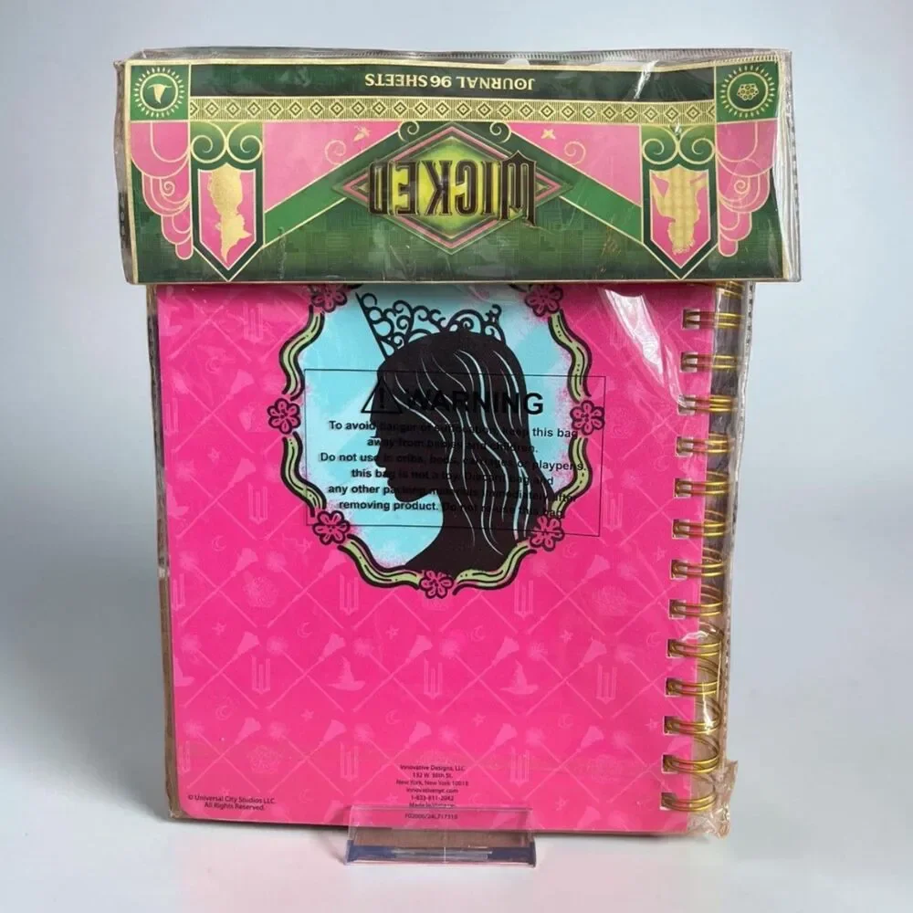 Wicked Glinda Journal Notebook Set 96 Sheets Pink Spiral Notebook Gift Set